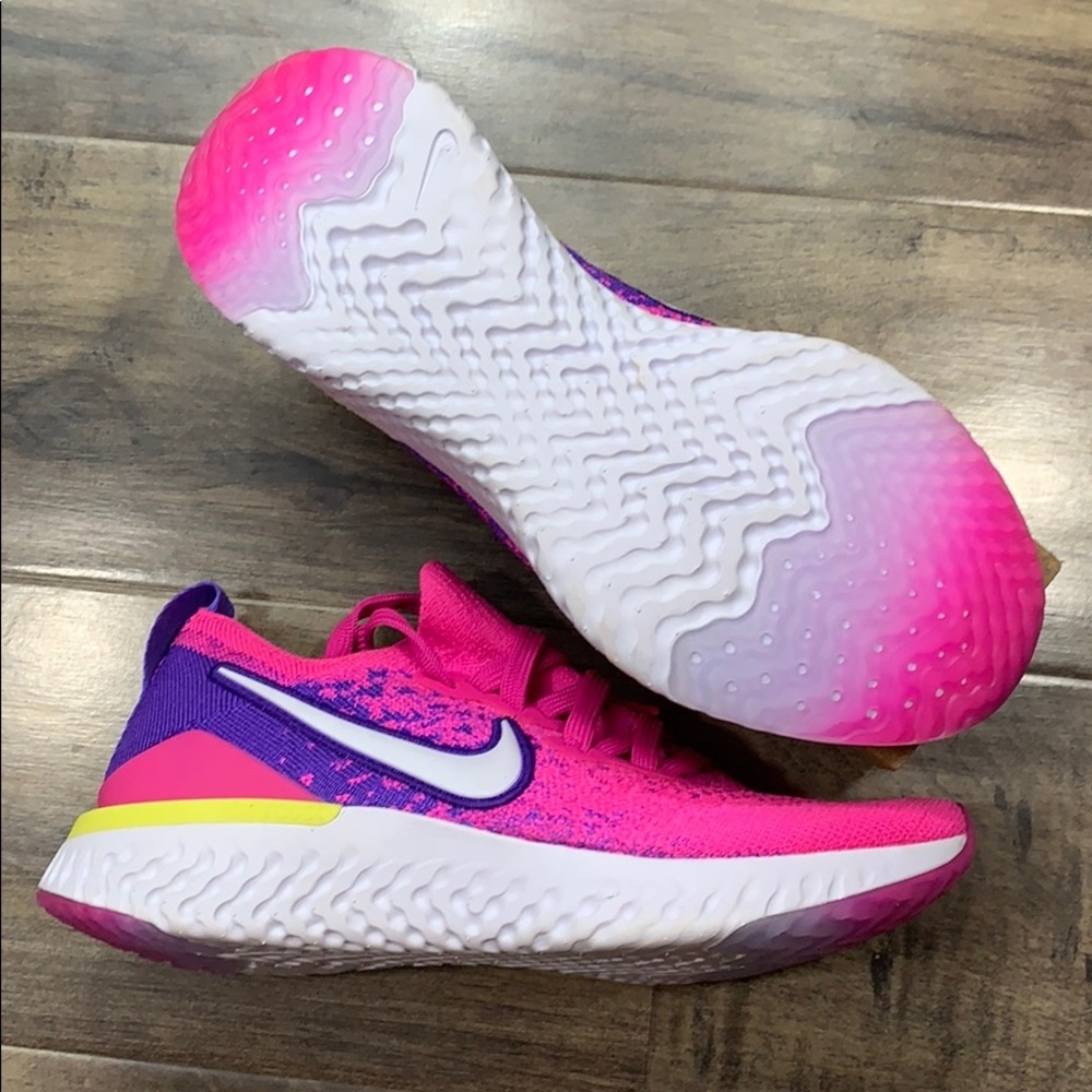 W NIKE EPIC REACT FLYKNIT 2 laser fuchsia/white - Picture 2 of 16
